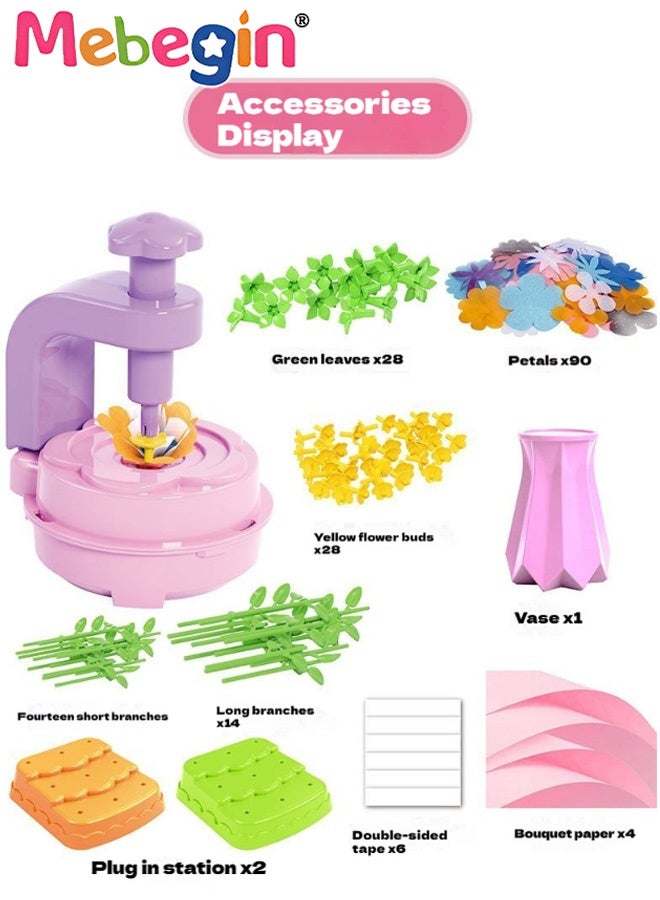 MEBEGIN DIY Bouquet Making Set, Creative DIY Craft Kit with Rich Accessaries, Fabric Flower Bouquets Toys, Inspiring Arts and Crafts Educational Set, Ideal Gift for Kids Aged 3+ - Image 2