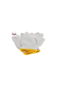 ABBASALI Plain Gloves with Yellow Edge Washable Cotton Glove  - Image 2