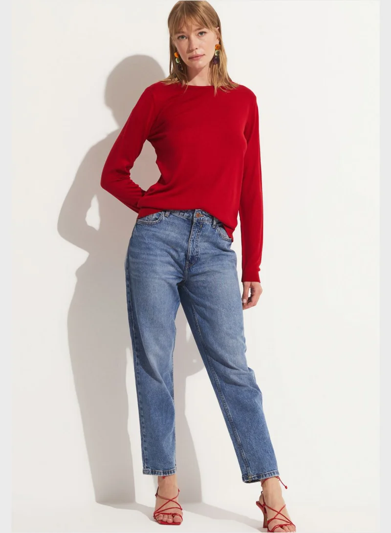 JUNE Crew Neck Knitted Sweater