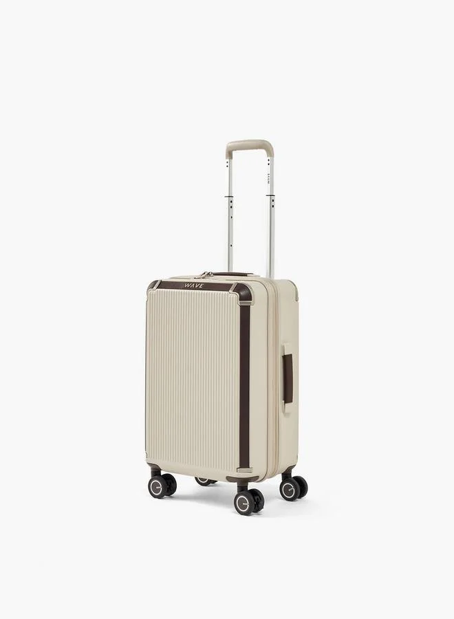 Wave Textured Harcase Trolley Bag With Retractable Handle - Set Of 3