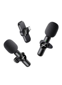 Wireless Lavalier Microphone USB C, One-to-Two Clip-On Mic with Noise Reduction, Bluetooth 5.3, Plug & Play, USB-C supporting phones, Live Streaming, Interviews, Online Teaching