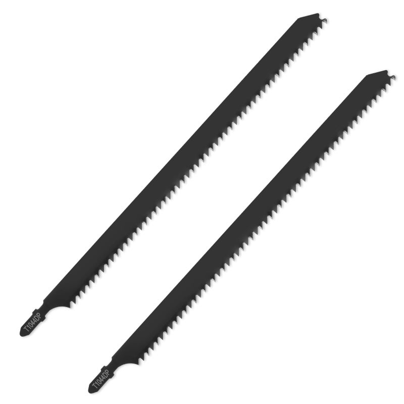 salbsever 2PCS T1044DP Jigsaw Blades for Wood Contractor 10 in Jig Saw Blades Set 6 TPI Precision for Quick Cutting Wood, Hardwood, Plywood, Plastic, Metal, Black - Image 1