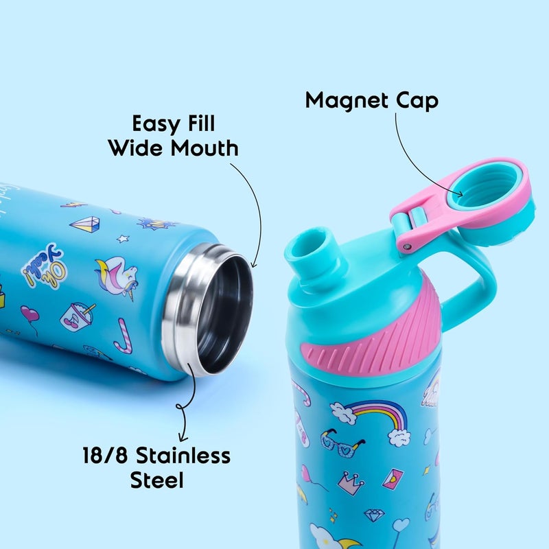Rabitat ZYLO Vacuum Insulated Water Bottle Sizzle 550ml | 2 Years Brand Warranty | Water Bottle for School Kids | Thermos Flask | Upto 24 hrs Hot and Cold Steel Water Bottle | ISI Certified - Image 4
