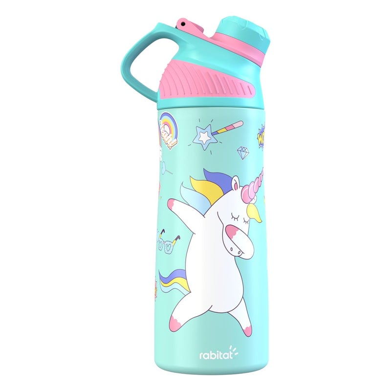 Rabitat ZYLO Vacuum Insulated Water Bottle Sizzle 550ml | 2 Years Brand Warranty | Water Bottle for School Kids | Thermos Flask | Upto 24 hrs Hot and Cold Steel Water Bottle | ISI Certified - Image 1