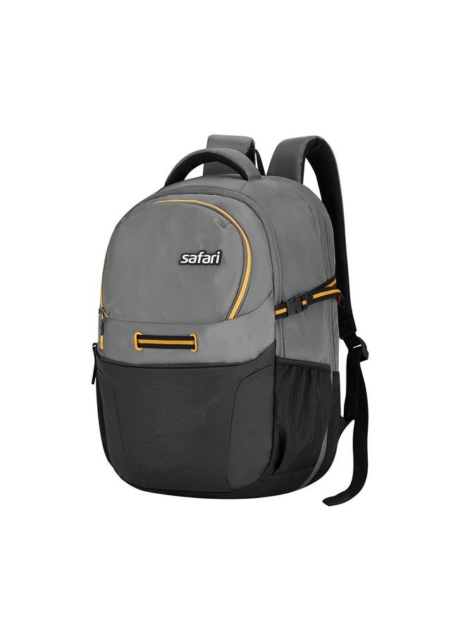 Safari Safari Expand 12 Casual Laptop Compatible Backpack, 3 Compartments with Side and Front Pocket, Padded Back & Shoulders, Expandable, 43L, Grey  - Image 2