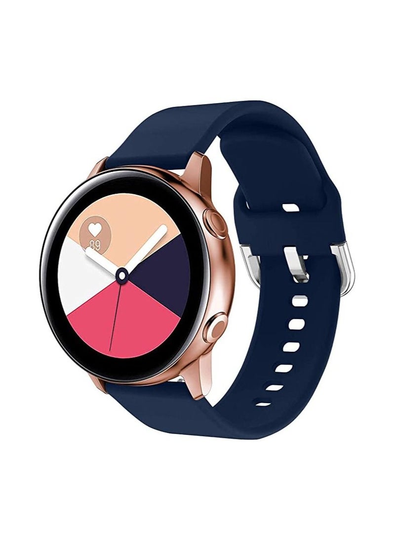 حزام من السيليكون 20 ملم لساعة سامسونج جلاكسي 4 40 ملم 44 ملم / ساعة 4 كلاسيك 42 ملم 46 ملم / جير سبورت / نشط 2 40 ملم 44 ملم / امازفيت جي تي ار 42 ملم / جي تي اس 2 / هواوي جي تي 2 42 ملم / هونور ماجي - Image 1