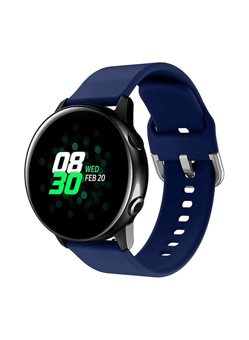 حزام من السيليكون 20 ملم لساعة سامسونج جلاكسي 4 40 ملم 44 ملم / ساعة 4 كلاسيك 42 ملم 46 ملم / جير سبورت / نشط 2 40 ملم 44 ملم / امازفيت جي تي ار 42 ملم / جي تي اس 2 / هواوي جي تي 2 42 ملم / هونور ماجي - Image 3