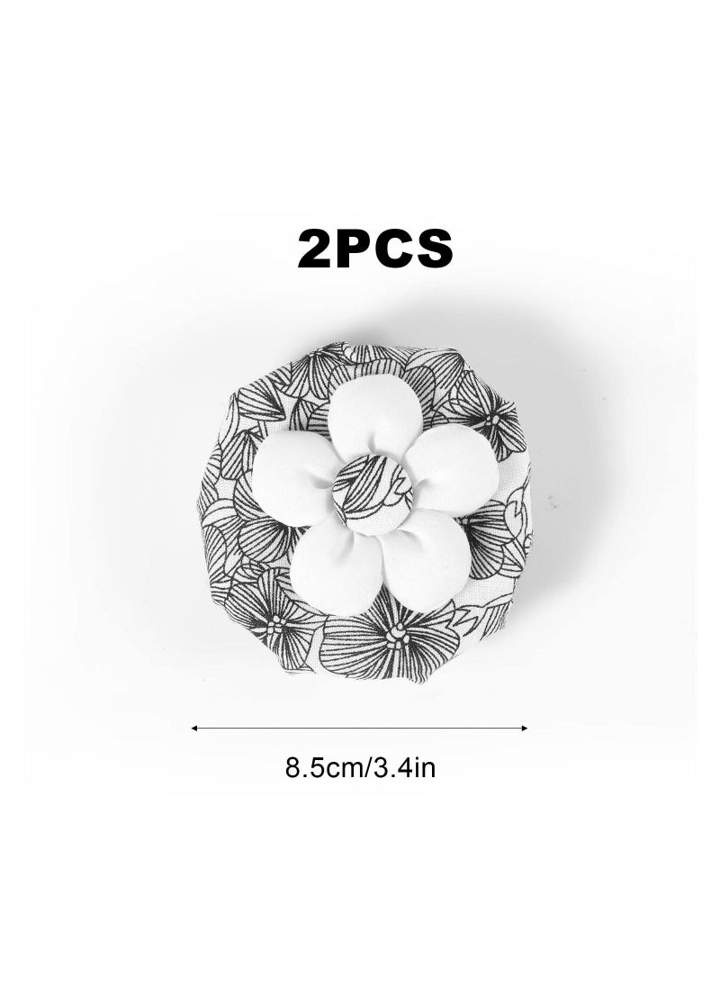 2 pcs Door Knob Covers, Anti Collision Soft Door Knob Protector Cover Reusable Washable Floral Door Handle Cushion with Cotton and Sponge, Decorative Door Handle Cover for Child Safety - Image 2