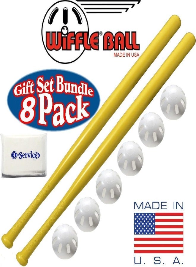 WIFFLE Ball 6 Baseballs Official Size 6 Pack Ball 32" Bats 2 Pack Set - Image 2