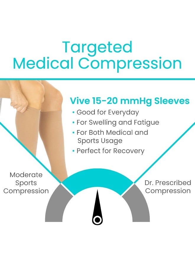 VIVE Vive TruCompress Compression Stockings V2 Medium Beige - Image 3