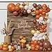 Eopelsm Little Pumpkin Balloon Garland Arch Kit 152PCS Orange Coffee Brown Balloons for Fall Thanksgiving Autumn Harvest Birthday Party Decorations - Image 3