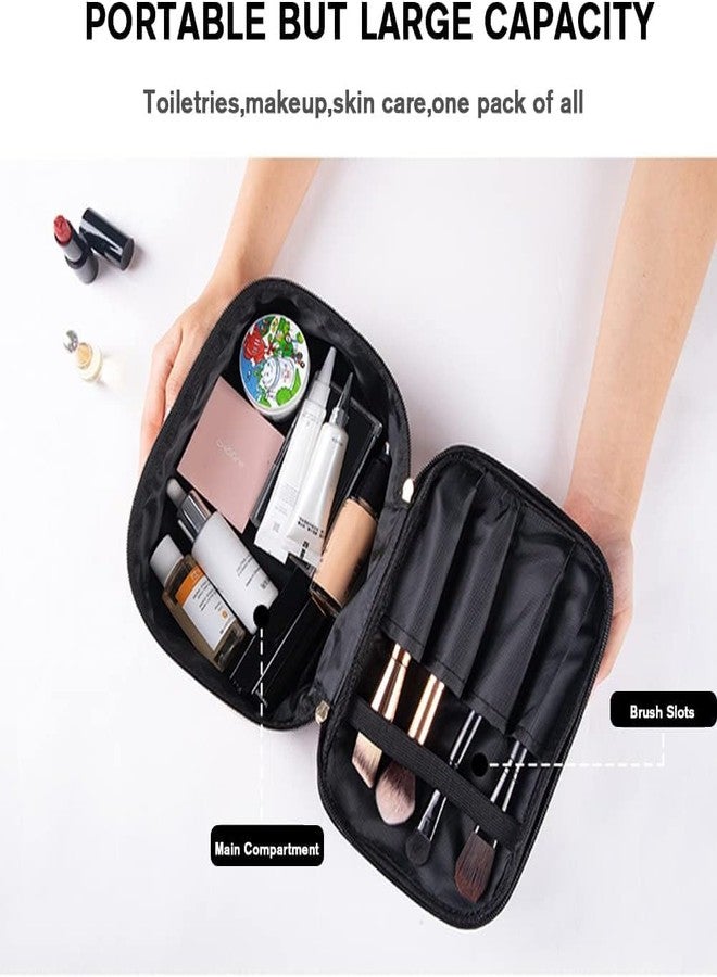 NETXE Make up Organiser for Women, Double Layer 16 Cms Cosmetic Bag Organizer Makeup Pouch for Women Travel Cosmetics Case Toiletry Bags for Girls (Pink) - Image 4