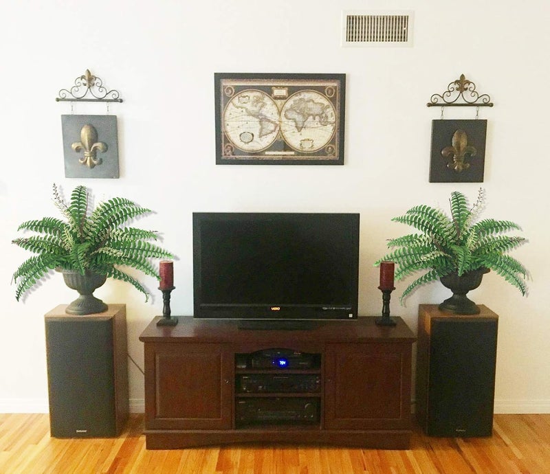 Beebel Artificial Silk Plant Boston Fern Bush Hanging Plants Fake Persian Rattan Greenery Imitation Ferns Plants for Wall Indoor Outdoor Wedding Garland Decor 37 Branch - Image 3