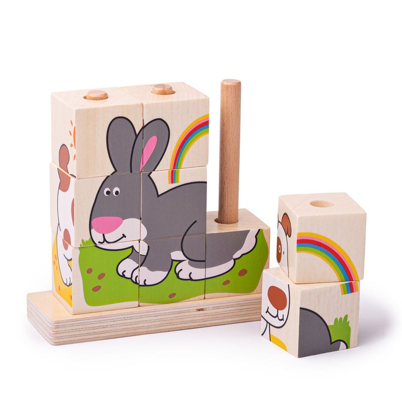 BIGJIGS Stacking Blocks Pets Bb104