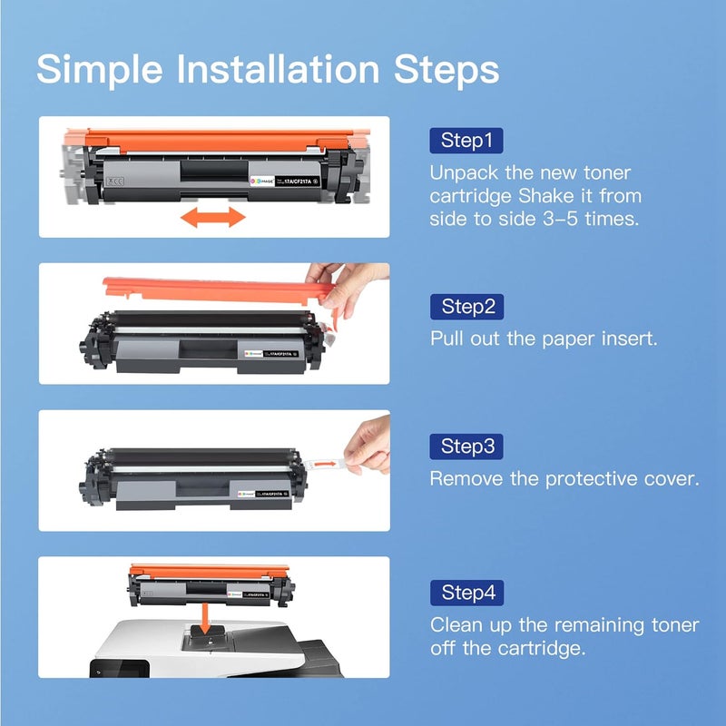GPC Image Compatible Toner Cartridge Replacement for HP 17A CF217A Toner Compatible with Laserjet Pro M102w M130nw M130fw M130fn M102a M130a Laserjet Pro MFP M130 M102 Series Printer Tray (1 Black) - Image 2