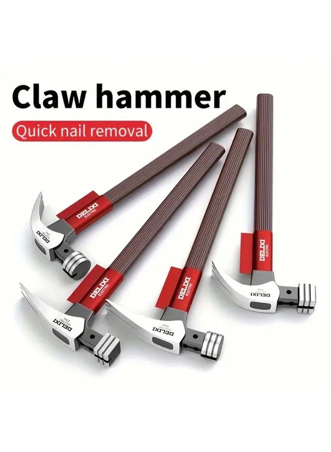 Corner Round Head 10OZ Claw Hammer Household Multifunctional Tool Insulated Handle - Image 2