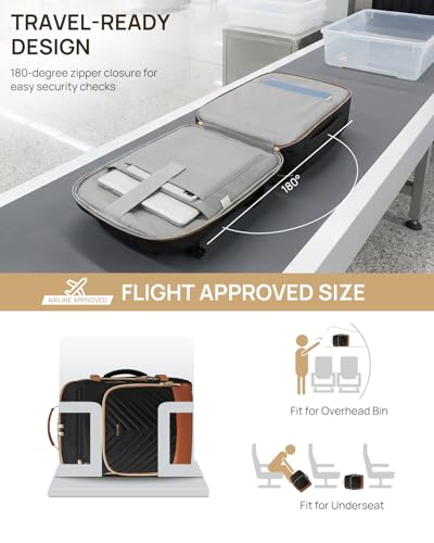 Telena Travel Backpack for Women 156 inch Laptop Backpack TSA Carry on Backpack Personal Item Size Flight Approved Travel Bag Daypack with MultiPockets for Work Travel Business BlackBrown - Image 3