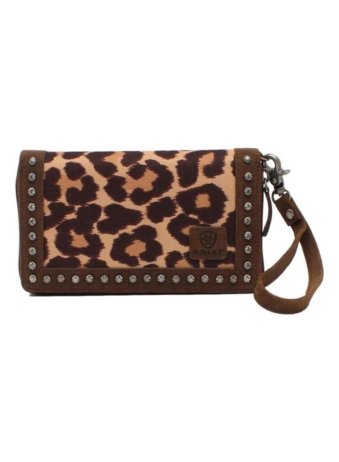 أريت حقيبة يد نسائية من أريات، طراز كروزر كلاتش بنقشة جلد النمر، لون بني، مقاس واحد