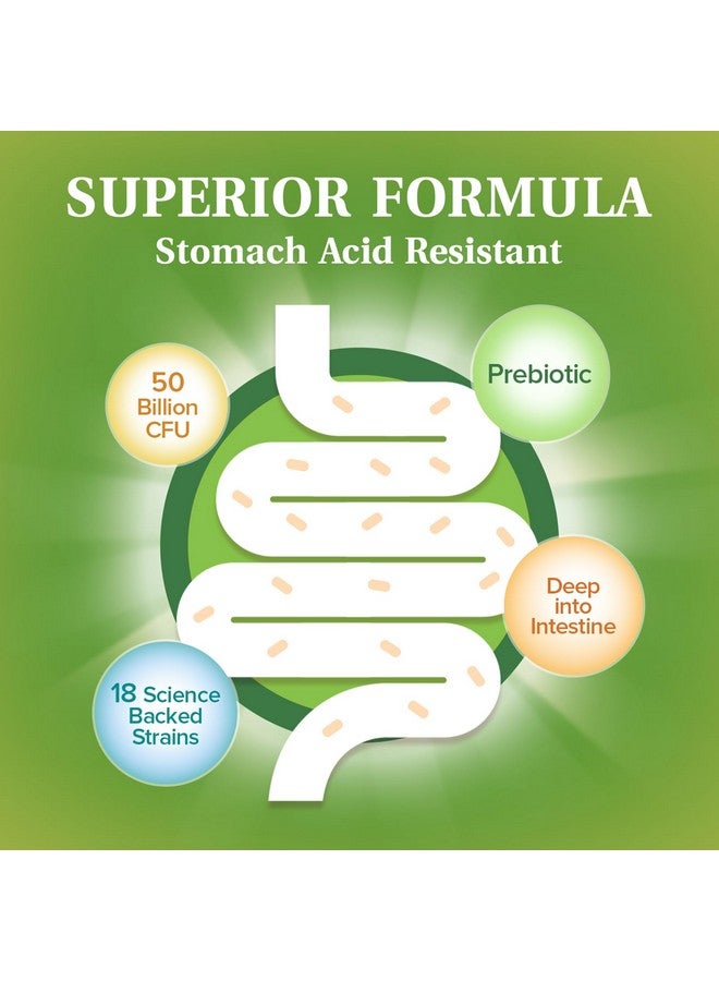 NatureMyst Probiotics 50 Billion per Serving, 18 Probiotic Strains, 60 Veggie Capsules - Non-GMO, Gluten Free - Image 3