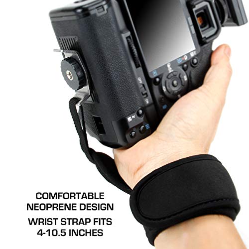 USA GEAR DualGRIP Professional Grip Camera Wrist Hand Strap with Neoprene Design and Metal Plate - Compatible with Canon, Fujifilm, Nikon, Sony, and more DSLR, Mirrorless, Point & Shoot Camera (Black) - Image 5