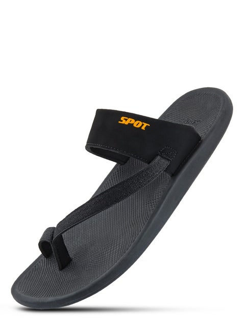 SPOT Men's Slippers Stylish Design Light Weight Slippers SS-81 Black