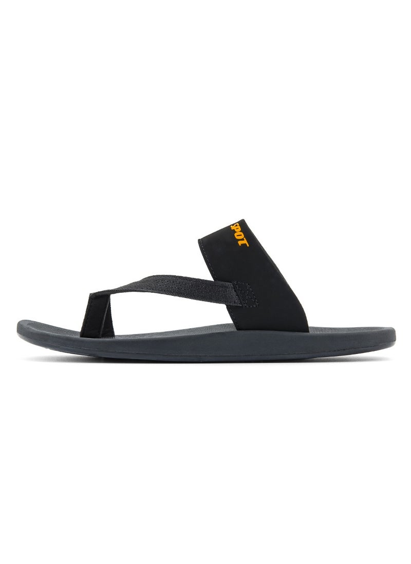 SPOT Men's Slippers Stylish Design Light Weight Slippers SS-81 Black