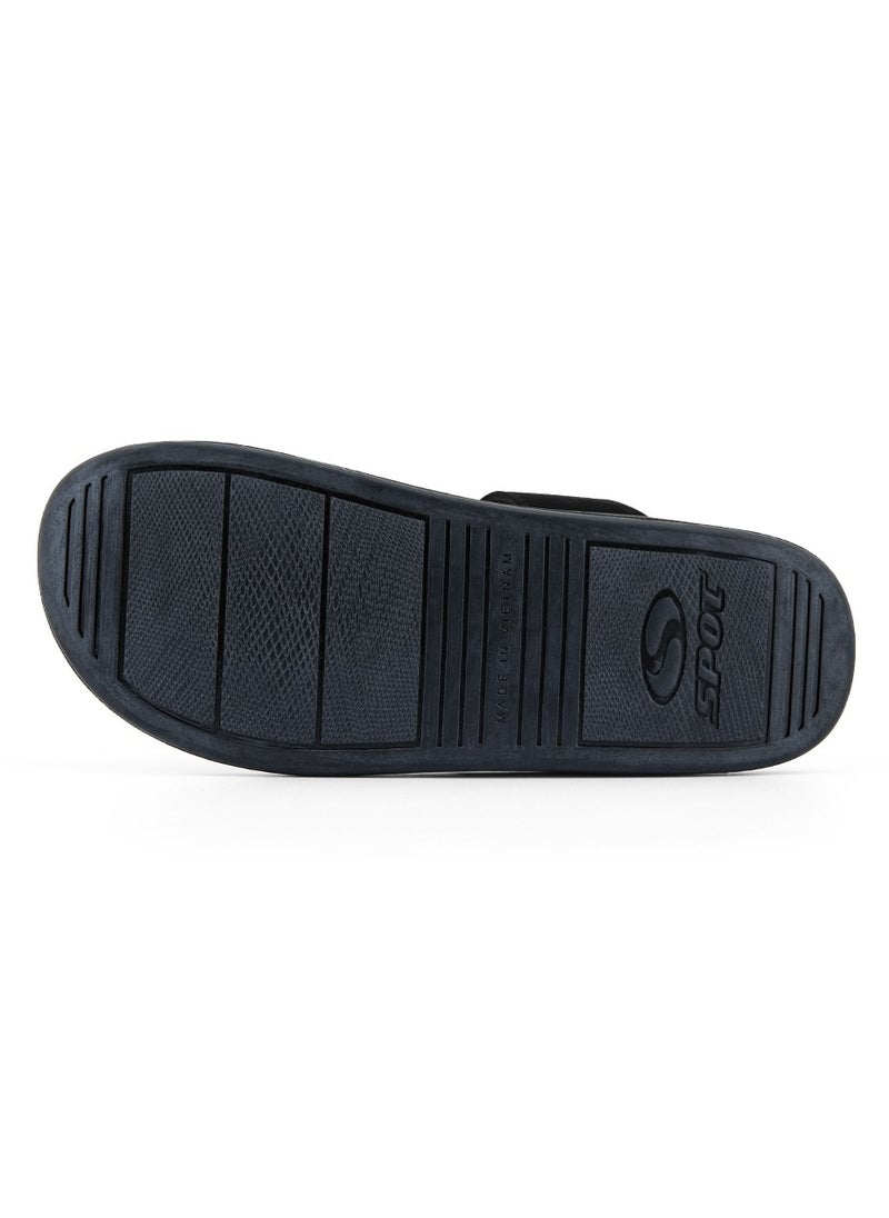 SPOT Men's Slippers Stylish Design Light Weight Slippers SS-81 Black