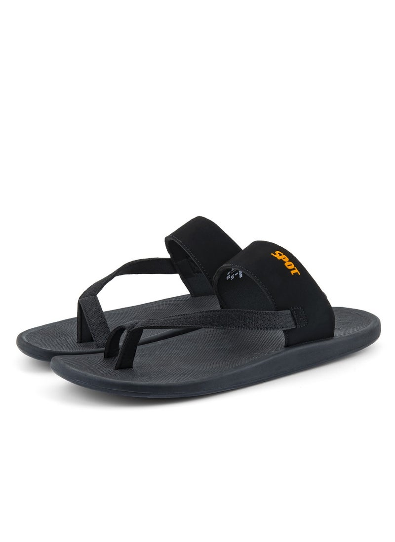 SPOT Men's Slippers Stylish Design Light Weight Slippers SS-81 Black