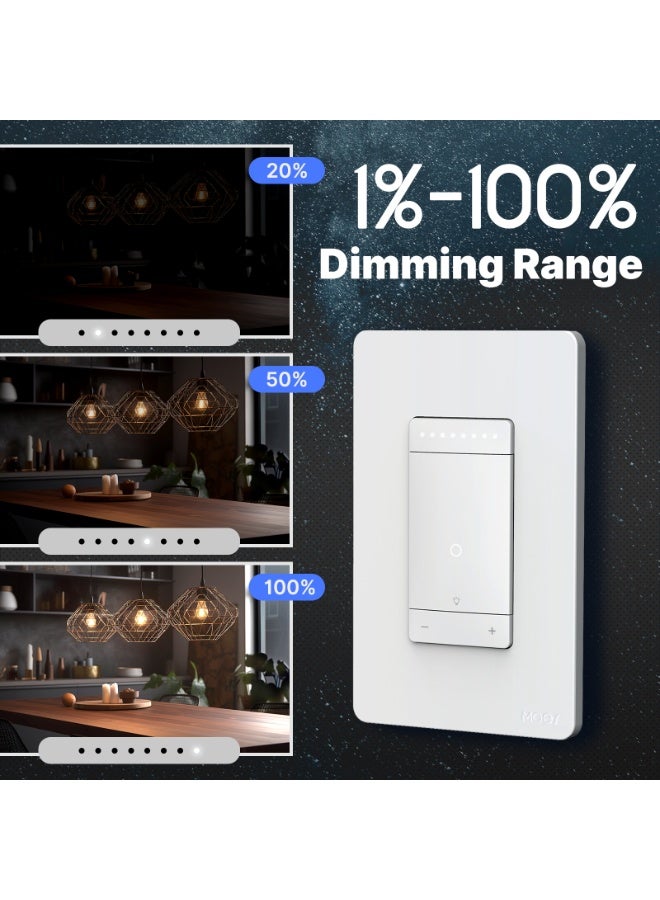 TUYA MOES Tuya Star Ring Zigbee Smart Touch Light Switch, Wall Mounted, App & Alexa Compatible, 1/2/3 Gang - Image 2