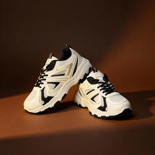 YOHO Tempo Chunky Sneakers for Women|Stylish & Lightweight Casual Sports Shoes for Woman/Girls |Walking, Running, Gym & Everyday Use -0705 | Ash Mist - UK 4 - Image 2