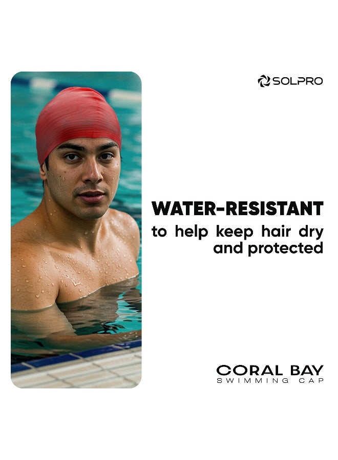 SOLPRO Coral Bay Swimming Cap (Red) - Image 2