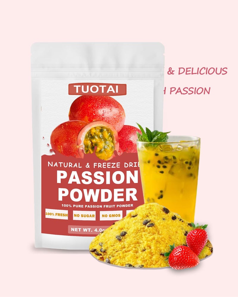 TUOTAI Freeze Dried Passion Fruit Powder, 4 Ounces, Passion Fruit Powder for Cake, Drinks and Baking Food - Image 5