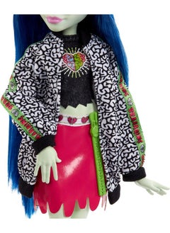 MONSTER HIGH Ghoulia Yelps Doll (10.1 In) With Blue Hair Pet And Accessories  - Image 4