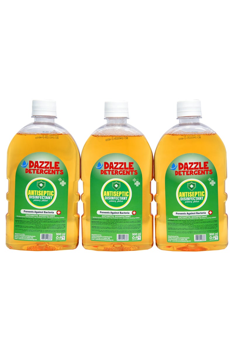 دازل عرض العبوة (عبوة من 3 قطع سعة 500 مل): سائل مطهر دازل