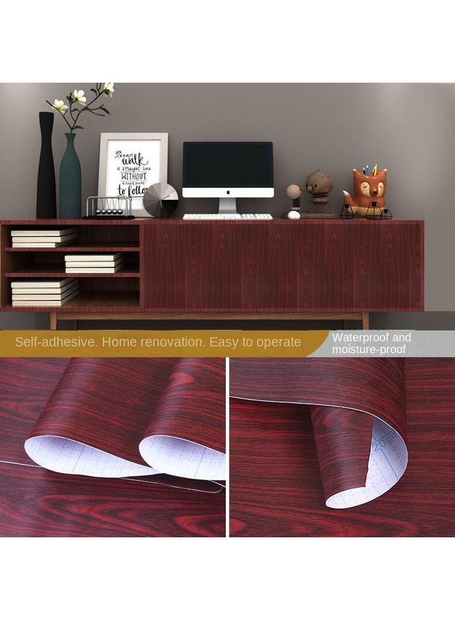 الأزرق جي دبليو ملصق سطح المكتب من الخشب اللصق الذاتي ورق الحائط المقاوم للماء خزانة خزانة خزانة أثاث خزانة ملابس تم تجديدها على طاولة الالتصاق الذاتي على عتبة النافذة - Image 1