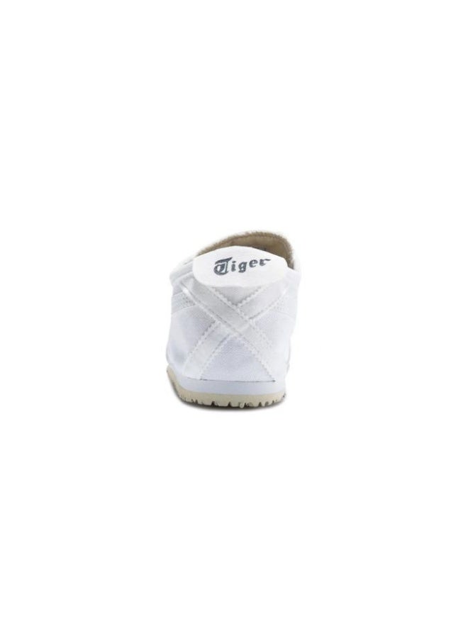Onitsuka Tiger MEXICO 66 Slip-On Canvas Casual Sneakers Colorblock White/Checkered Blue - Lace-Free Flat Round Toe Lifestyle Shoes for Men and Women, Ages 10+ - Image 4