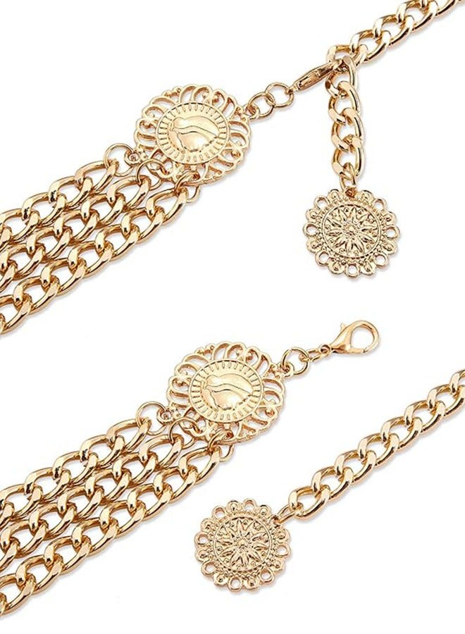 3 قطع حلقات البطن ، سلاسل الخصر ، سلاسل الخصر المعدنية متعددة الطبقات ، الجسم الصيف سلسلة الشاطئ الأحزمة للنساء والفتيات - Image 4