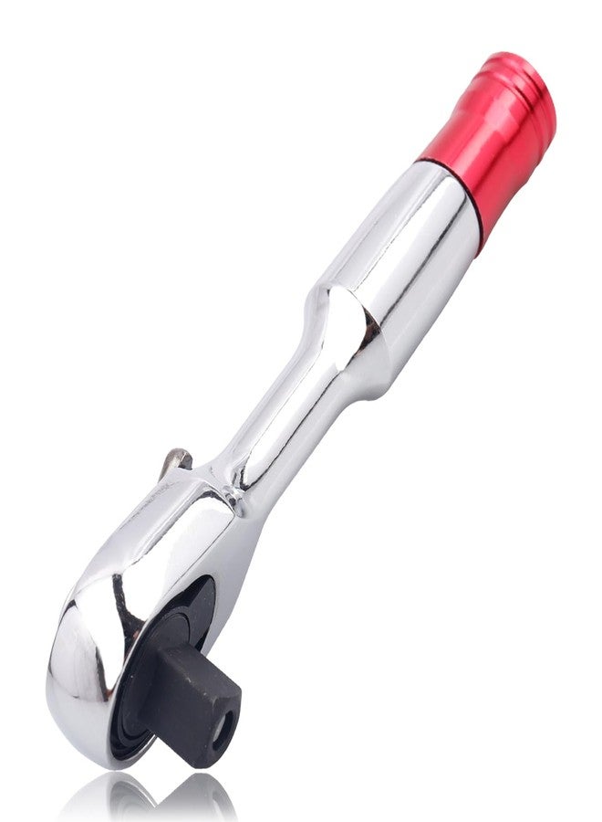 Mesee Mini Ratchet Wrench, Quick Release 1/4 Drive Ratchet Hex Socket Wrench Dual Use Offset Ratchet Handle Wrench 72-tooth Reversible Ratcheting Screwdriver Socket Spanner Repair Tool - Image 1