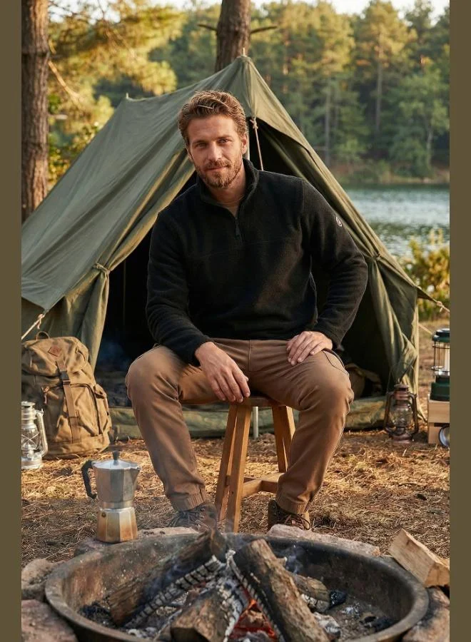 Buratti  Buratti Slim Fit Half Zipper Soft Textured Winter Polar Fleece Men's POLAR 59060011 for Men | Best Price UAE