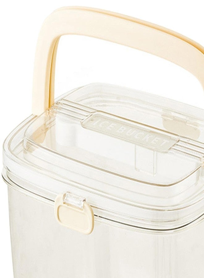 KRLZ Ice Bucket with Carrying Handle Clear Ice Bucket with Lid for Freezer Hotel Home Party Bars Dining Room Restaurant with Handle - Image 3