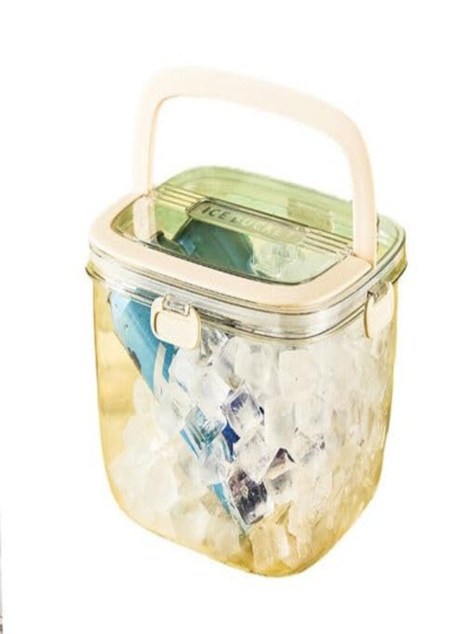 KRLZ Ice Bucket with Carrying Handle Clear Ice Bucket with Lid for Freezer Hotel Home Party Bars Dining Room Restaurant with Handle - Image 5