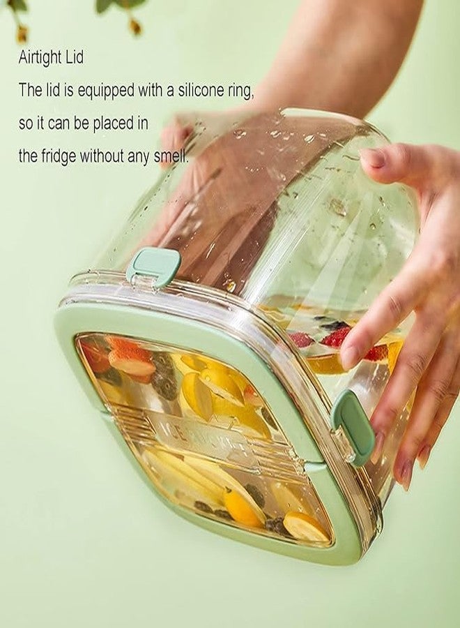 KRLZ Ice Bucket with Carrying Handle Clear Ice Bucket with Lid for Freezer Hotel Home Party Bars Dining Room Restaurant with Handle - Image 2