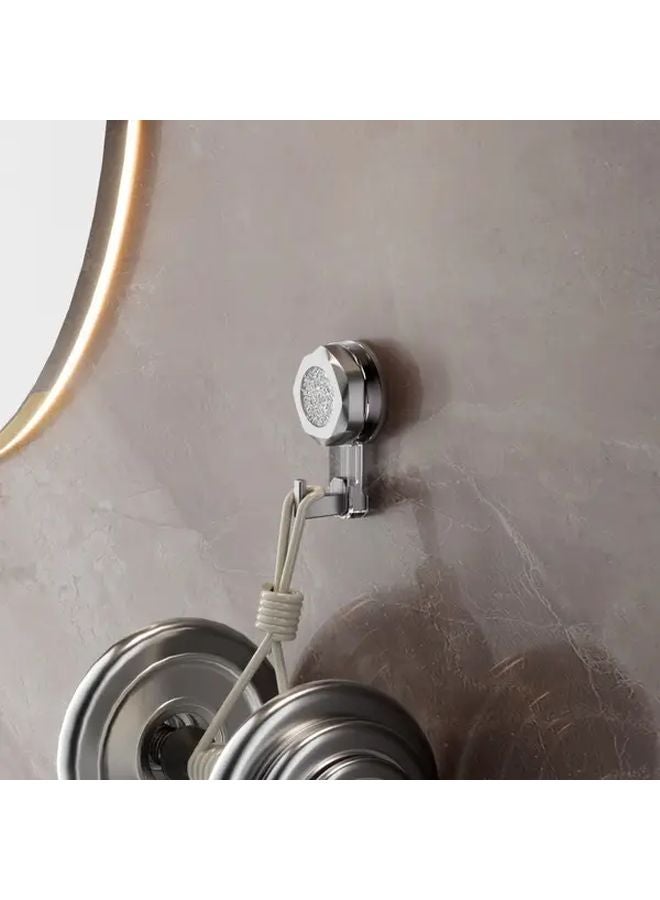 Red Strong Adhesive Suction Cup Hooks 2pcs No Drill Wall Mounted Bathroom Storage Organizer - Image 5