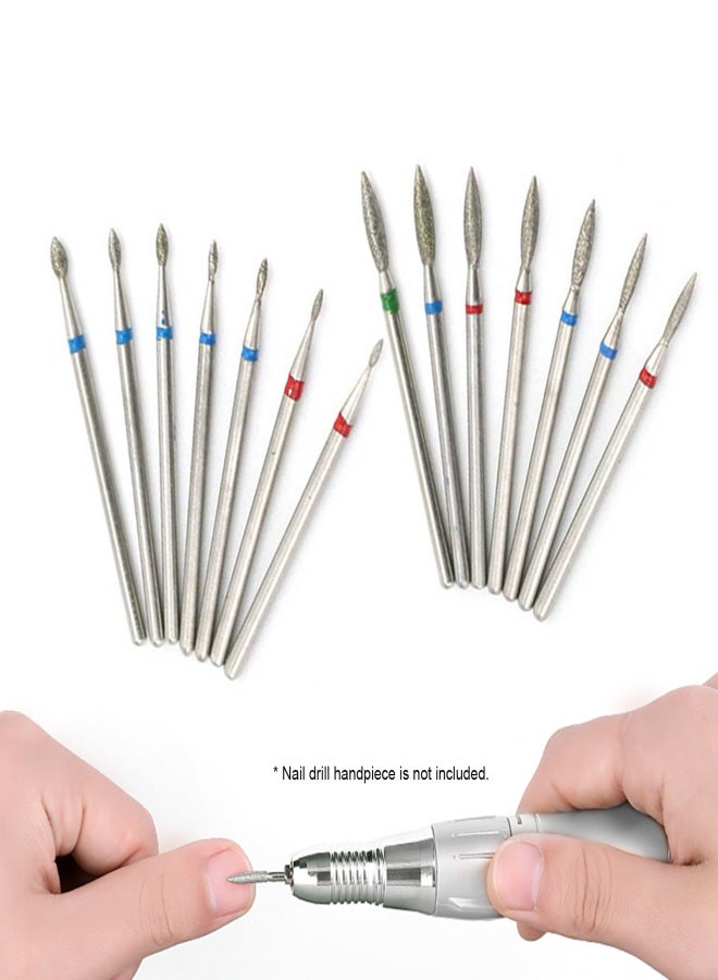 Nail Drill Bits Set Pedicure & Manicure Drill Bits Kit 7pcs Replacement Drill Bits for Electric Nail Drill Remove Cuticle & Gel Nail Polish - Image 3