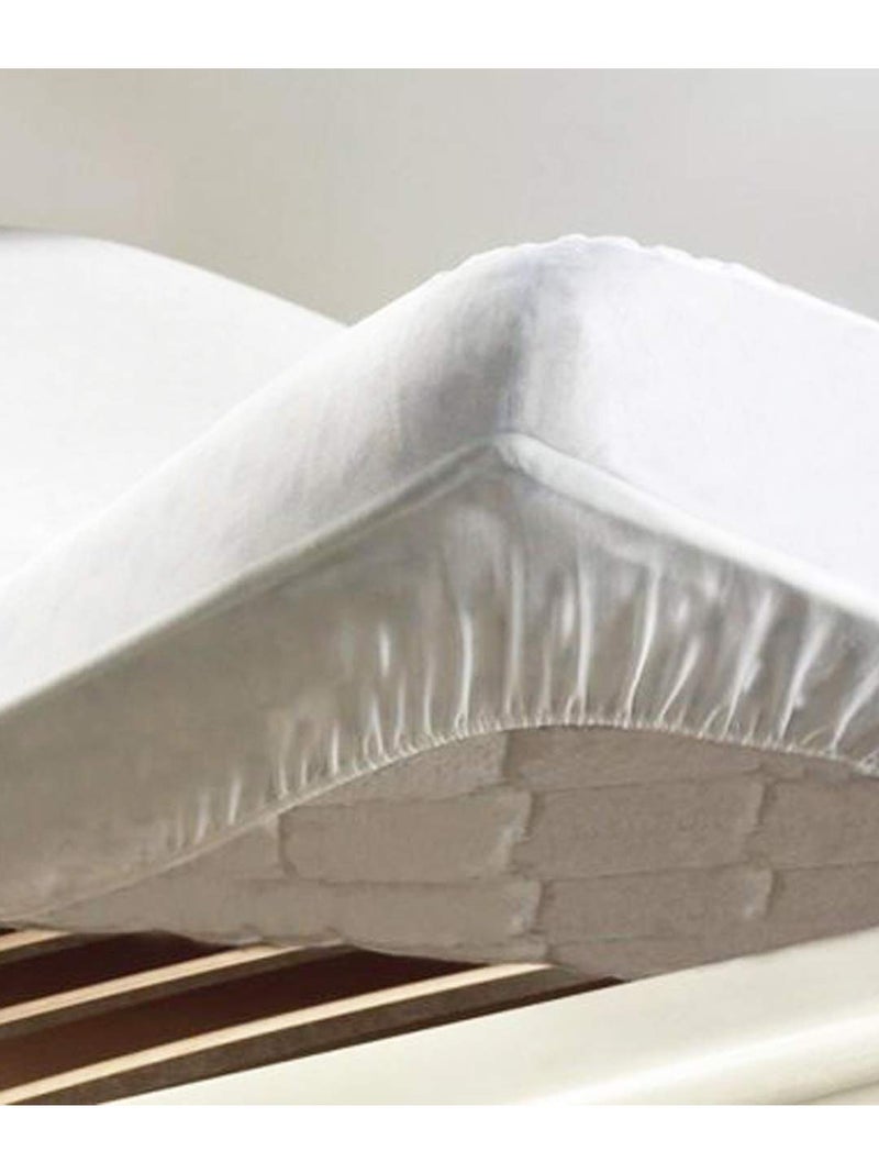 BIANCA Mattress Protector -1pc Medium (coolsheild) | Waterproof & Breathable Anti Bacterial | Size Mattress Protector with Fitted Pattern and Elastic Edges. Plain-White - Image 5