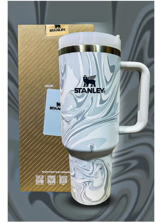 Stanley 40oz Tumbler Stainless Steel Travel Mug with Reusable Straw | BPA Free & Eco Friendly | Dishwasher Safe | Leakproof FlowState Lid | Double Wall Insulation Keeps Drinks Hot for 16 Hours & Cold for 24 Hours | Slim Base Fits Most Car Cup Holders | Rugged Ergonomic Handle for Travel, Work & Everyday Use - Image 1