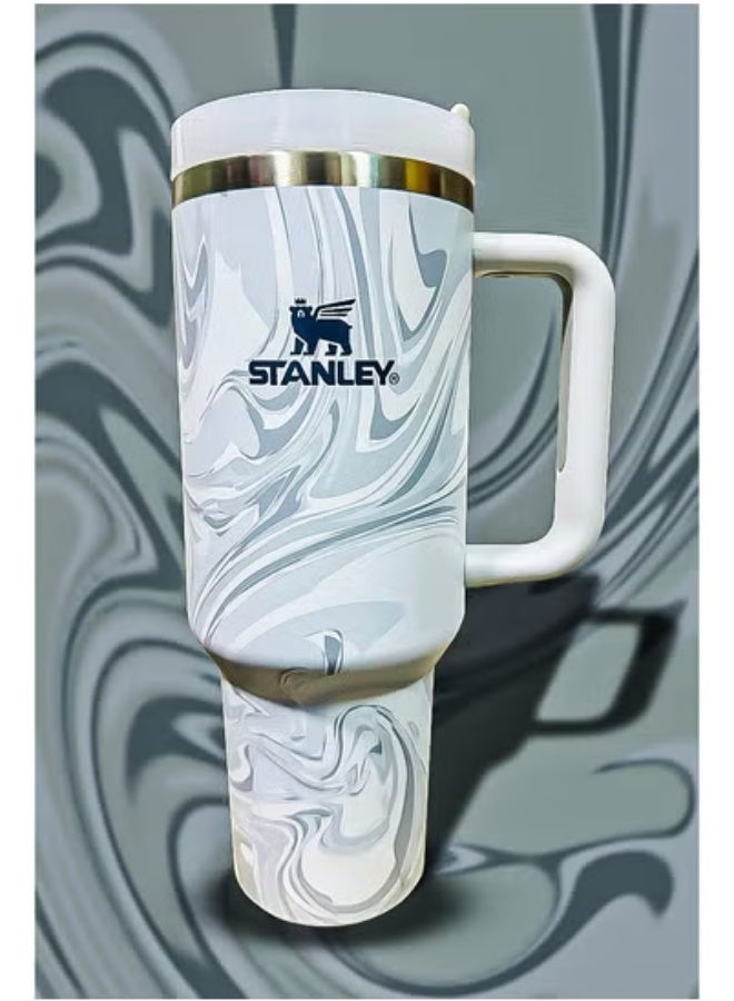 Stanley 40oz Tumbler Stainless Steel Travel Mug with Reusable Straw | BPA Free & Eco Friendly | Dishwasher Safe | Leakproof FlowState Lid | Double Wall Insulation Keeps Drinks Hot for 16 Hours & Cold for 24 Hours | Slim Base Fits Most Car Cup Holders | Rugged Ergonomic Handle for Travel, Work & Everyday Use - Image 3