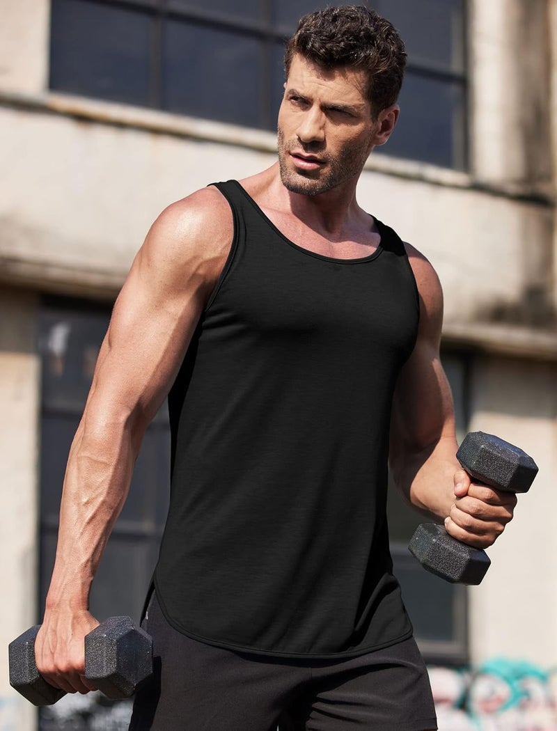 COOFANDY Men's 3 Pack Quick Dry Workout Tank Top Gym Muscle Tee Fitness Bodybuilding Sleeveless T Shirt - Image 3