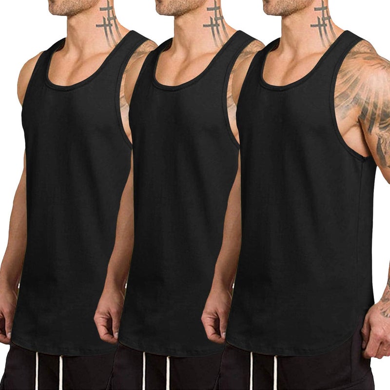 COOFANDY Men's 3 Pack Quick Dry Workout Tank Top Gym Muscle Tee Fitness Bodybuilding Sleeveless T Shirt - Image 1