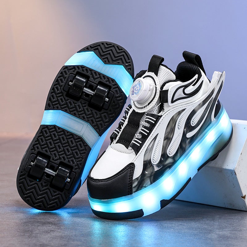 Affordable Kids' Roller Skates Wholesale - 4-Wheel Transforming Glowing Skateboard for Girls and  Boys - Image 5